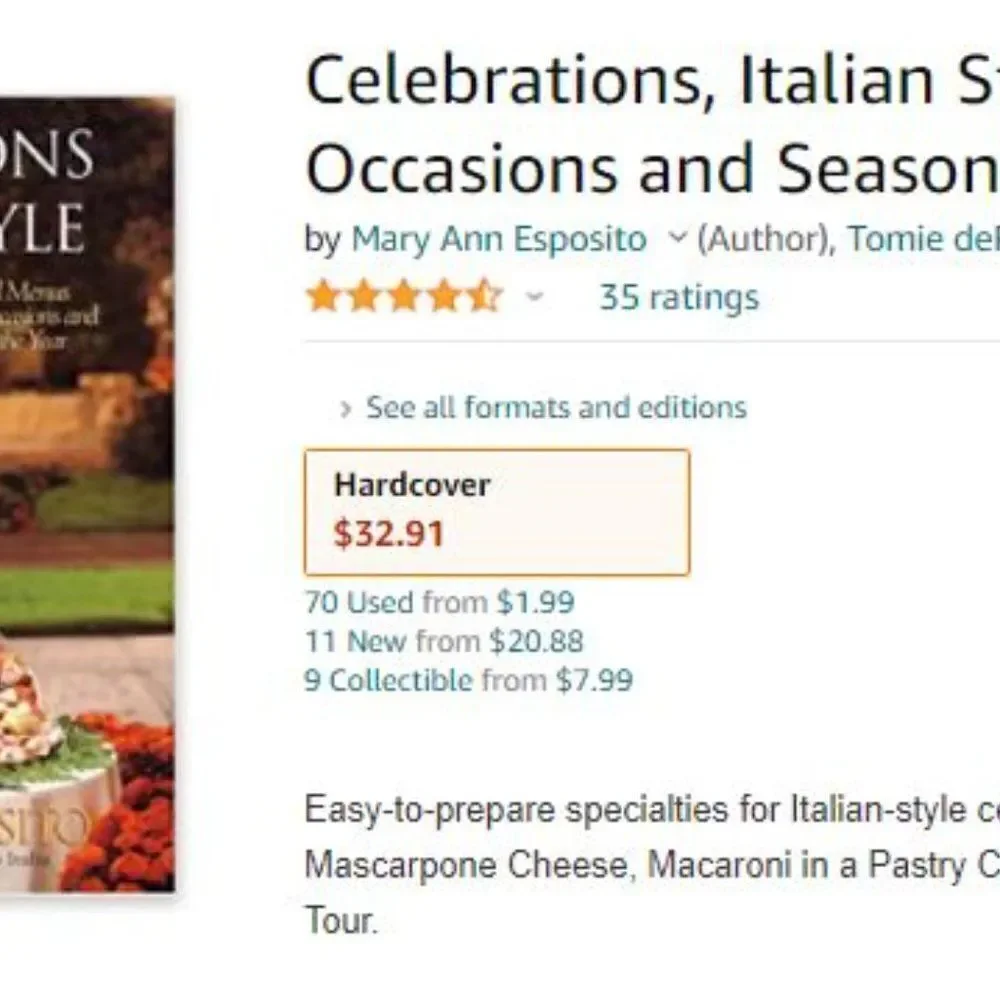 🎀 Vintage 🎀 Cookbook: Celebrations Italian Style